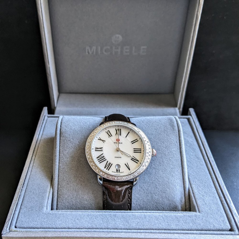 Michele "Serein" Timepiece with Diamond Bezel
